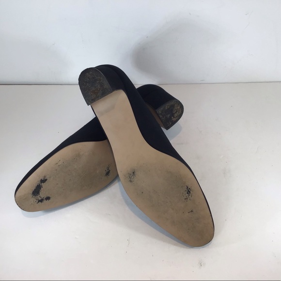 TROTTERS MADE IN BRAZIL VEGAN SUEDE CROSSOVER BLOCK HEEL PUMPS BLACK SZ 11 - Picture 9 of 9